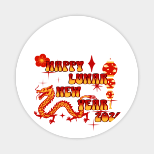 Happy Lunar New Year 2024 Magnet